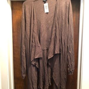 Torrid Open Front Cardigan Long sleeve Mushroom size 4 NWT